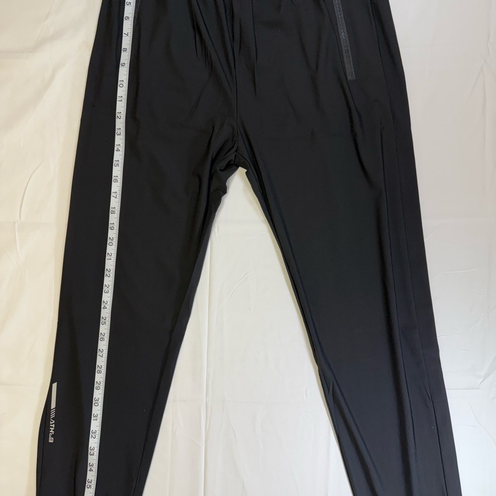 Men's Dri-Fit Jogger Black Pants - Size L Elastic Waist - Picture 3 of 8